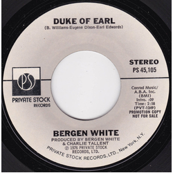 Bergen White Duke Of Earl Vinyl 7" USED