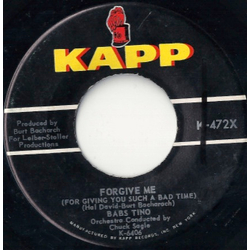Babs Tino Forgive Me (For Giving You Such A Bad Time) Vinyl 7" USED