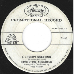 Ernestine Anderson A Lover's Question / That's All I Want From You Vinyl 7" USED