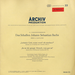 Johann Sebastian Bach / Ursula Buckel / Hertha Töpper / Ernst Haefliger / Kieth Engen / Aurèle Nicolet / Horst Schneider (2) / Edgar Shann / Münchener