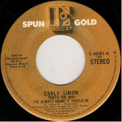 Carly Simon That's The Way I've Always Heard It Should Be / Anticipation Vinyl 7" USED