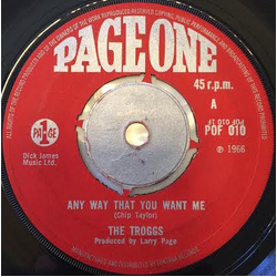 The Troggs Any Way That You Want Me Vinyl 7" USED