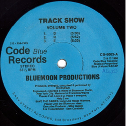 Bluemoon Productions Track Show (Volume Two) Vinyl 12" USED