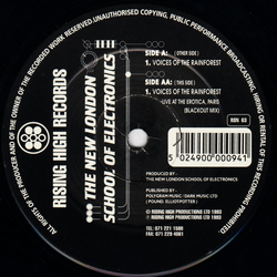 New London School Of Electronics Voices Of The Rainforest Vinyl 12" USED