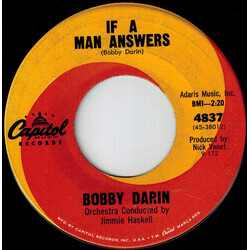 Bobby Darin If A Man Answers / A True, True Love USED VINYL 7INCH 45 RPM SINGLE