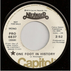 John Nitzinger One Foot In History USED VINYL 7INCH 45 RPM PROMO STEREO MONO
