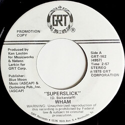 Wham Superslick USED VINYL 7INCH 45 RPM SINGLE PROMO STEREO