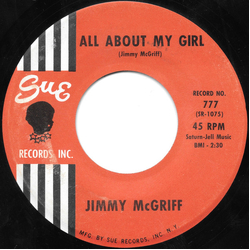 Jimmy McGriff All About My Girl / M.G. Blues Vinyl 7" USED
