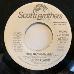 Johnny Cash The General Lee Vinyl 7" USED
