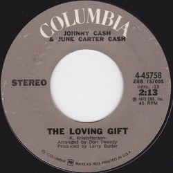 Johnny Cash / June Carter Cash The Loving Gift Vinyl 7" USED