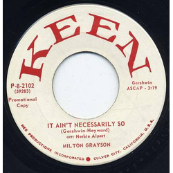 Milt Grayson It Ain't Necessarily So / You're A Part Of Me Vinyl 7" USED