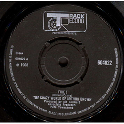 The Crazy World Of Arthur Brown Fire ! Vinyl 7" USED