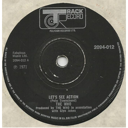 The Who Let's See Action Vinyl 7" USED