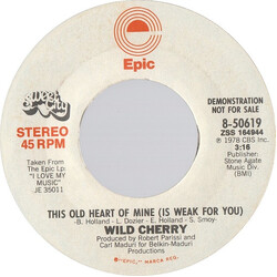 Wild Cherry This Old Heart Of Mine (Is Weak For You) USED VINYL 7INCH 45 RPM SINGLE PROMO STEREO MONO