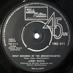 Jimmy Ruffin What Becomes Of The Broken Hearted Vinyl 7" USED