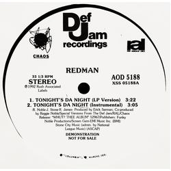 Redman Tonight's Da Night Vinyl 12" USED