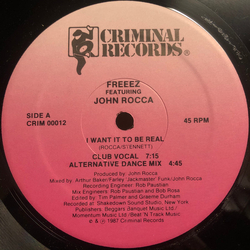 Freeez / John Rocca I Want It To Be Real Vinyl 12" USED