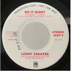 Lenny Zakatek Do It Right / Viens USED VINYL 7INCH 45 RPM PROMO