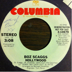 Boz Scaggs Hollywood Vinyl 7" USED
