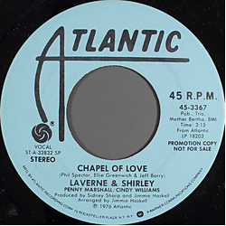 Laverne & Shirley Chapel Of Love / Sixteen Reasons Vinyl 7" USED