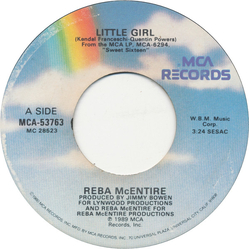 Reba McEntire Little Girl Vinyl 7" USED