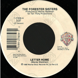 The Forester Sisters Letter Home Vinyl 7" USED
