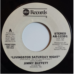 Jimmy Buffett Livingston Saturday Night Vinyl 7" USED