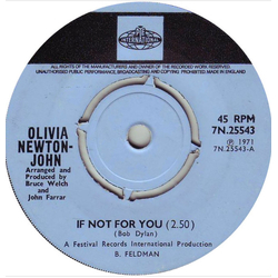 Olivia Newton-John If Not For You Vinyl 7" USED