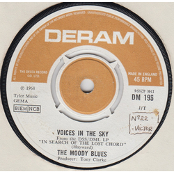 The Moody Blues Voices In The Sky / Dr. Livingstone I Presume Vinyl 7" USED