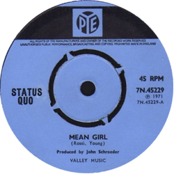 Status Quo Mean Girl Vinyl 7" USED