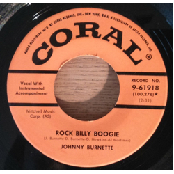 Johnny Burnette Rock Billy Boogie / If You Want It Enough Vinyl 7" USED