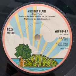 Roxy Music Virginia Plain Vinyl 7" USED