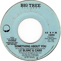 LeBlanc & Carr Something About You Vinyl 7" USED
