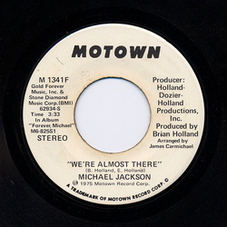 Michael Jackson We're Almost There Vinyl 7" USED