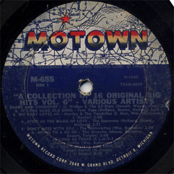 Various The Motown Sound: A Collection Of 16 Original Big Hits Vol. 6 Vinyl LP USED