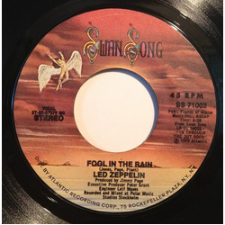 Led Zeppelin Fool In The Rain Vinyl 7" USED