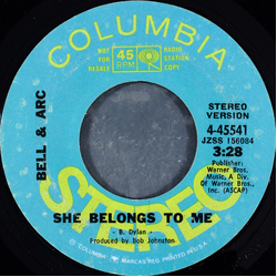 Bell & Arc She Belongs To Me Vinyl 7" USED