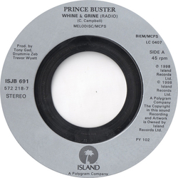 Prince Buster Whine And Grine Vinyl 7" USED