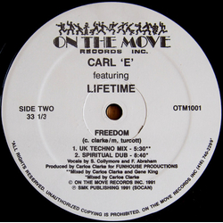 Carl "E" / Lifetime Freedom Vinyl 12" USED