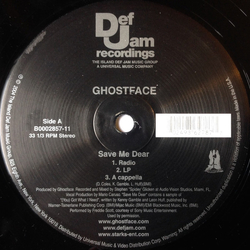 Ghostface Killah Save Me Dear / Tooken Back Vinyl 12" USED