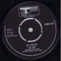 The Who Join Together Vinyl 7" USED