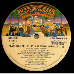 Irene Cara Flashdance... What A Feeling Vinyl 12" USED