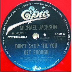 Michael Jackson Don't Stop 'Til You Get Enough = No Pares Hasta Satisfacerte Vinyl 12" USED