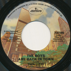 Thin Lizzy The Boys Are Back In Town / Jailbreak Vinyl 7" USED