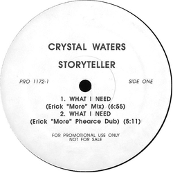 Crystal Waters What I Need / 100% Pure Love Vinyl 12" USED