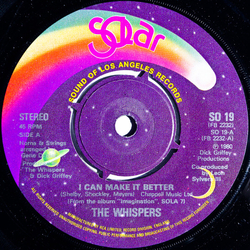 The Whispers I Can Make It Better Vinyl 7" USED