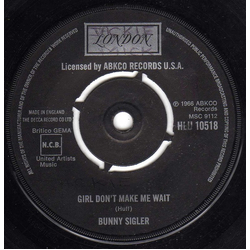Bunny Sigler Girl Don't Make Me Wait Vinyl 7" USED
