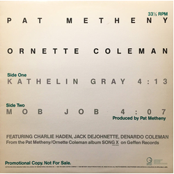 Pat Metheny / Ornette Coleman "Kathelin Gray" / "Mob Job" Vinyl 12" USED