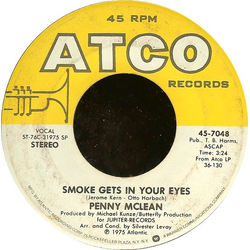Penny McLean Smoke Gets In Your Eyes Vinyl 7" USED
