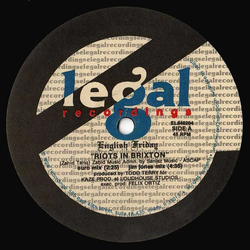 English Friday Riots In Brixton / Melodies Vinyl 12" USED